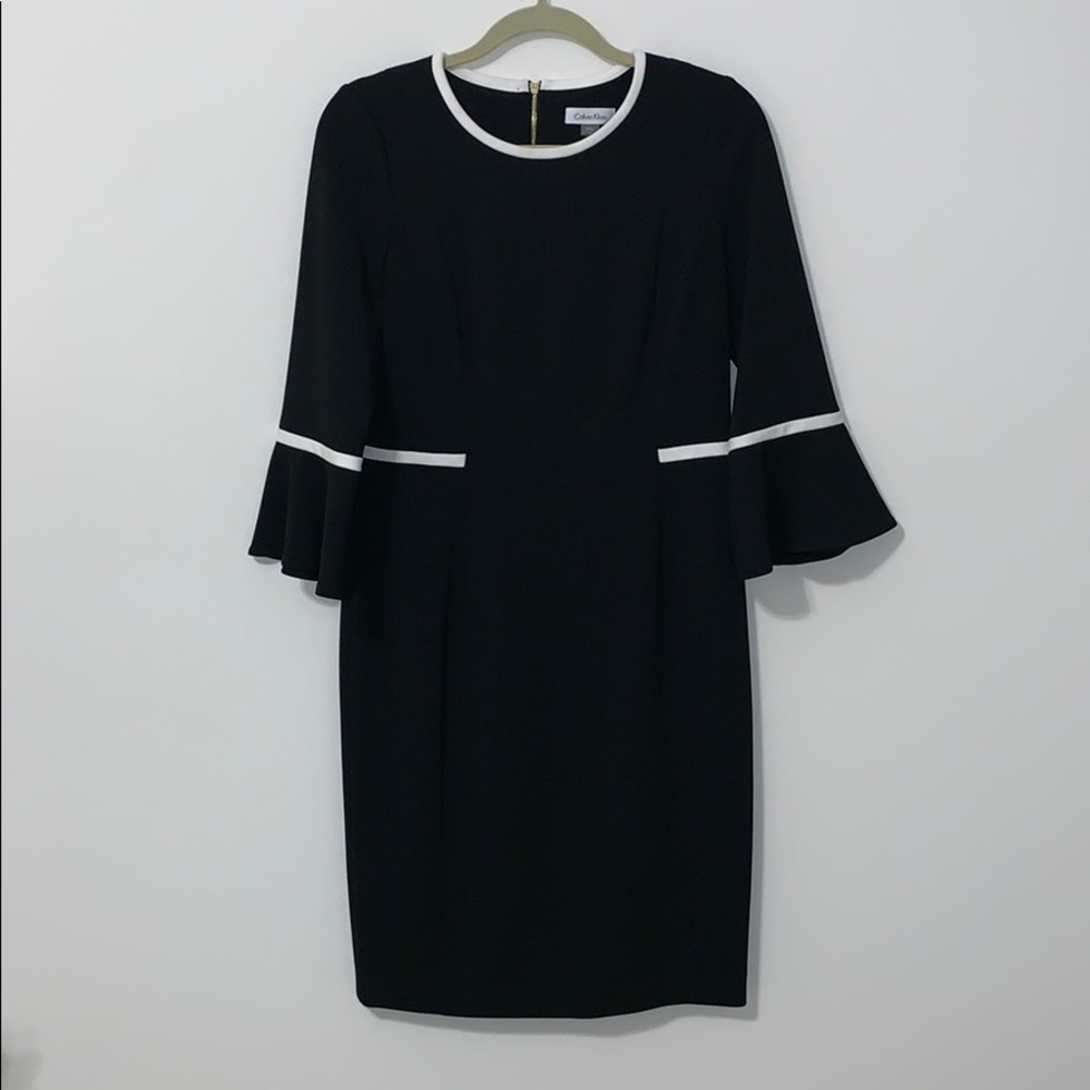 Calvin Klein black and white dress.